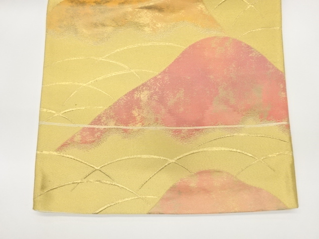  引箔山並模様織出し袋帯